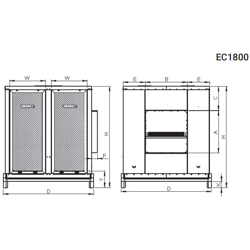 کولر آبی سلولزی صنعتی انرژی 18000 (EC 1800)