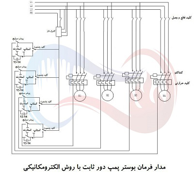 مدار فرمان بوستر پمپ دور ثابت الکترومکانیکی