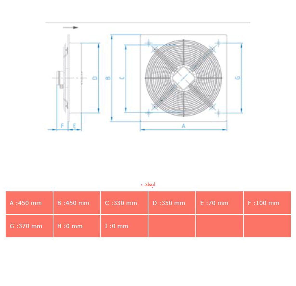 فن دمنده قاب دار ایلکای مدل VIK-35L4T