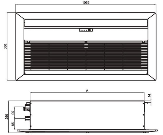 فن کویل تهویه کاستی یک طرفه اوشان CO-300