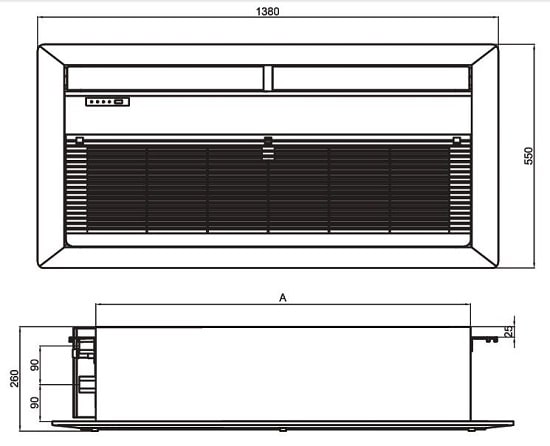 فن کویل تهویه کاستی یک طرفه اوشان CO-300