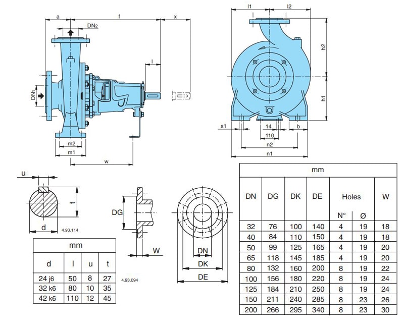 پمپ آب کالپدا سانتریفیوژ N 32-125F