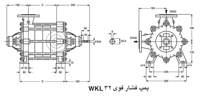 پمپ آب فشار قوی پمپیران مدل WKL32-1 با موتور 2900 دور
