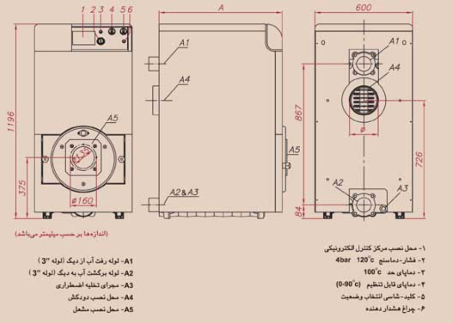 دیگ چدنی MI3 مدل 5 پره M90-05