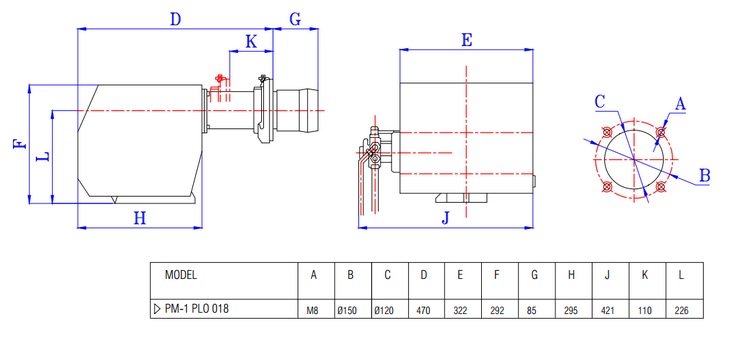 مشعل گازوئیلی پارس مشعل PM-1PLO-018