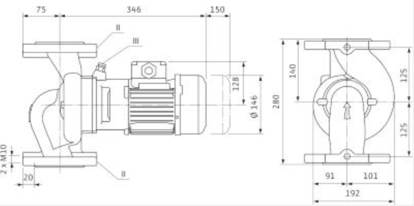 پمپ خطی سیرکوله ویلو سه فاز IPL 50/115-0.75/2