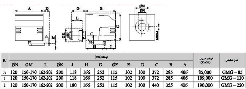 مشعل گازی ایران رادیاتور GMG-85