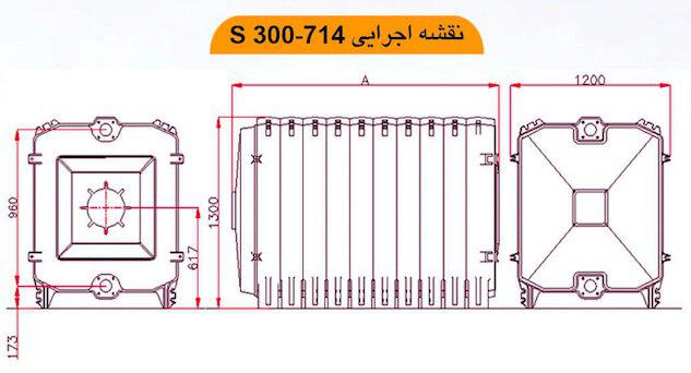 دیگ چدنی ایرفو 8 پره مدل SL500