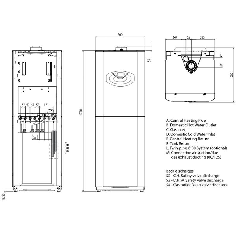 پکیج زمینی آریستون مخزن دار GENUS PREMIUM EVO FS 35EU