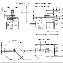 ترموستات دانفوس یخچال جذبی و نفتی 077B0220