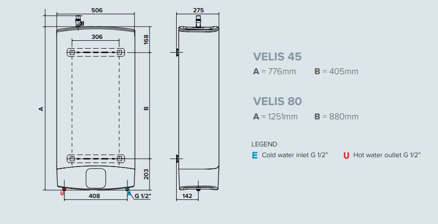 آبگرمکن برقی آریستون 100 لیتری مدل VLS100