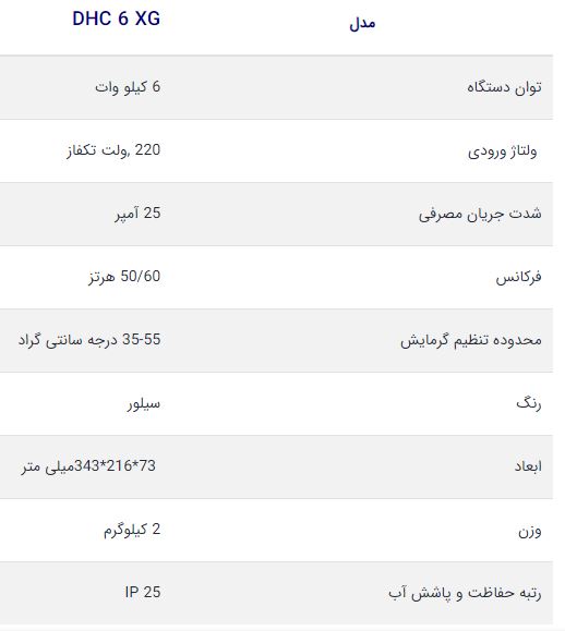 آبگرمکن برقی بدون مخزن استیبل الترون DHC-6-XG