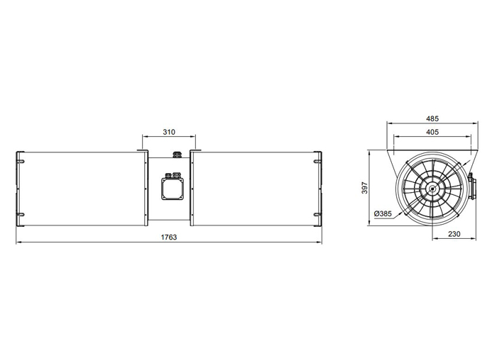 جت فن آکسیال دمنده مدل DAJH-315-NN0.75/0.15-2/4T-F300