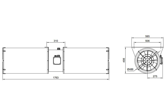 جت فن آکسیال دمنده مدل DAJH-400-NN1.3/0.25-2/4T-F300