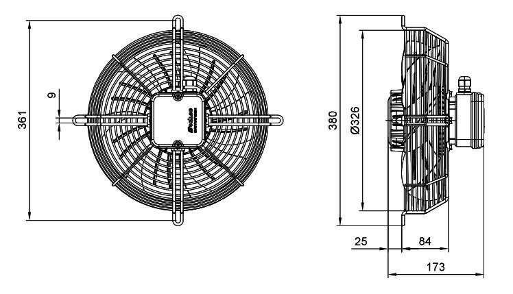 فن آکسیال دمنده ایلکا فلزی معکوس مدل VIK-30A4S2