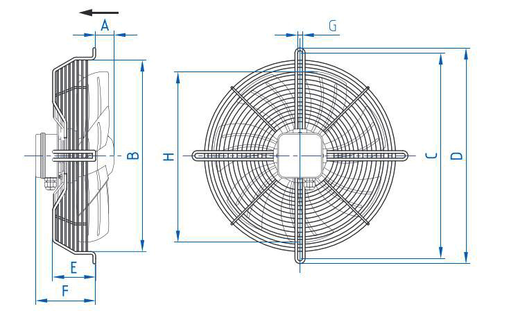 فن دمنده قاب دار ایلکای مدل VIK40-T4T