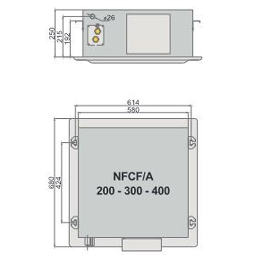فن کویل کاستی چهارطرفه دو لوله نیک NFCF/A-300