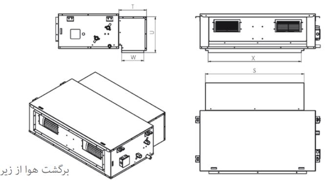 فن کویل کانالی تهویه مدل AR N-08