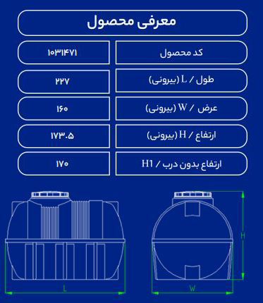 مخزن پلاستیکی 4200L افقی طبرستان