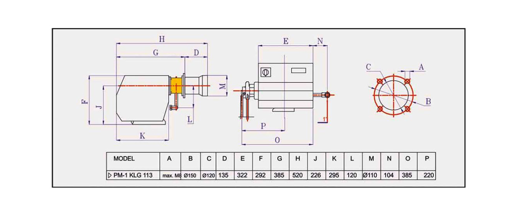 مشعل دوگانه سوز پارس مشعل PM1-KLG-311