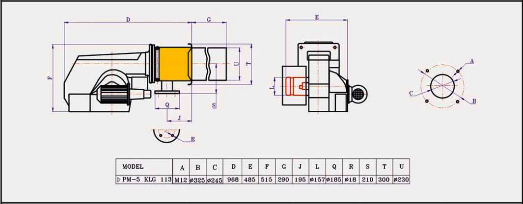 مشعل دوگانه سوز پارس مشعل PM5-KLG-113