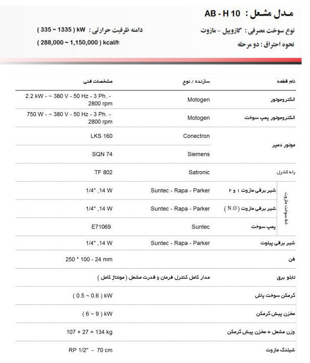 مشعل مازوت سوز آترا مدل AB-H10