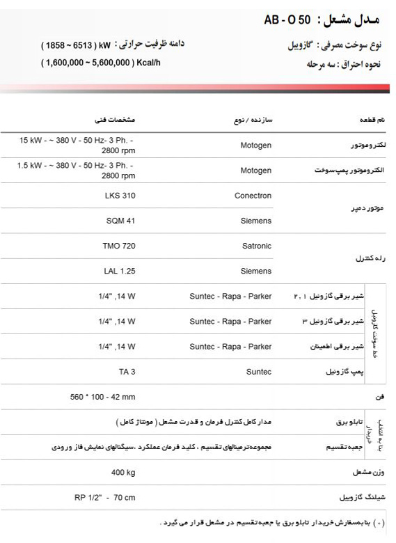 مشعل گازوئیل سوز آترا مدل AB-O50