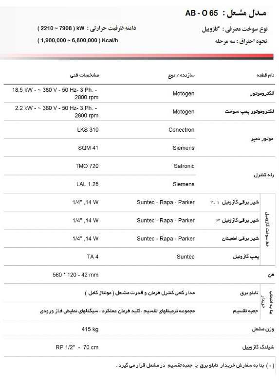 مشعل گازوئیل سوز آترا مدل AB-O65