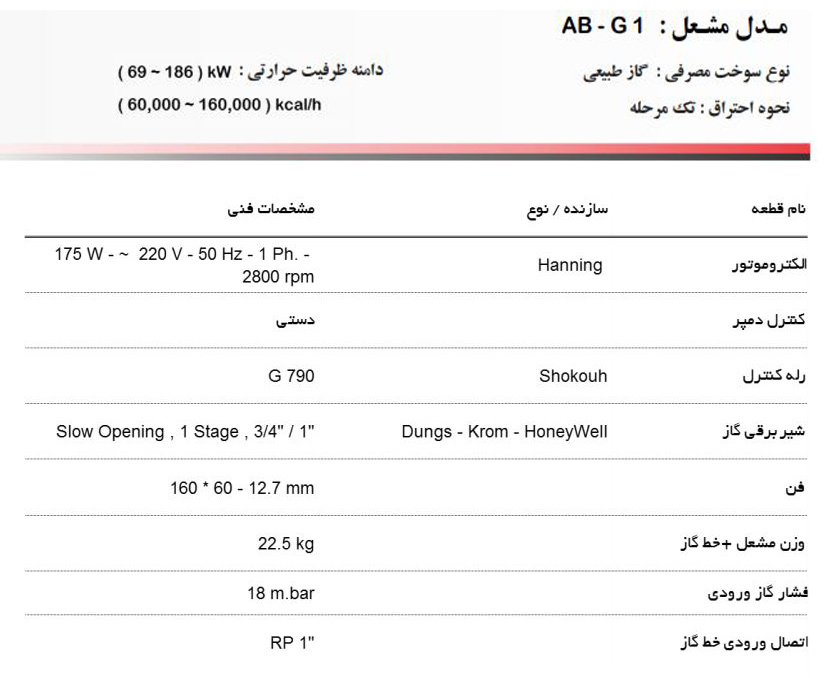 مشعل گازی آترا مدل AB-G1