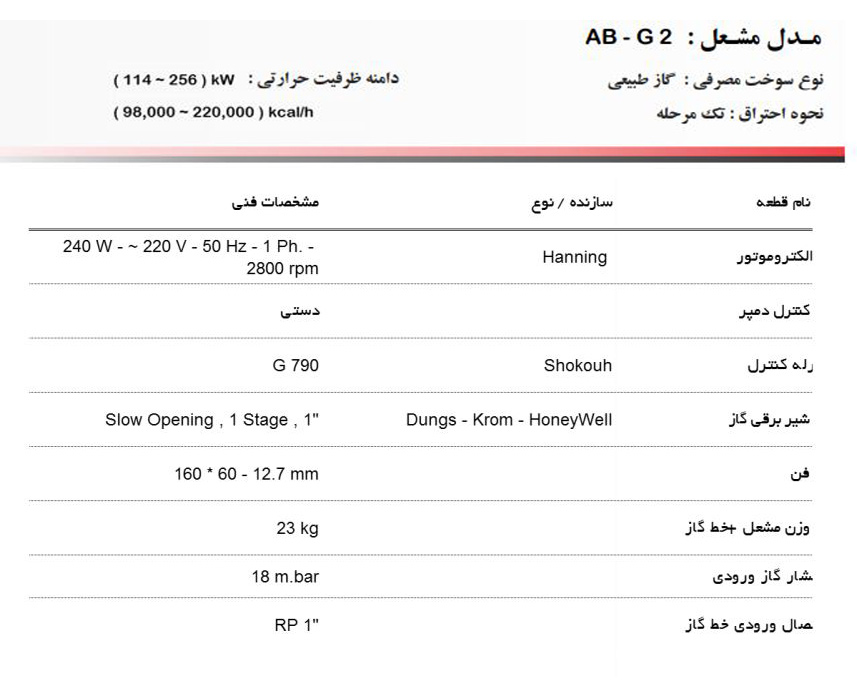 مشعل گازی آترا مدل AB-G2