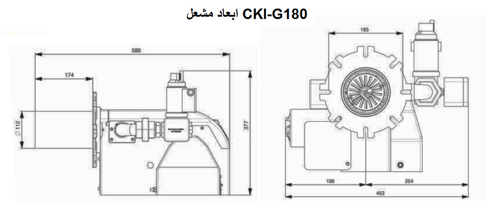 مشعل گازی شوفاژکار مدل CKI-G180