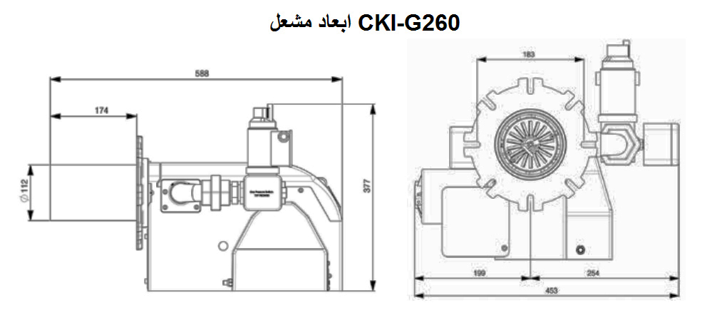 مشعل گازی شوفاژکار مدل CKI-G260