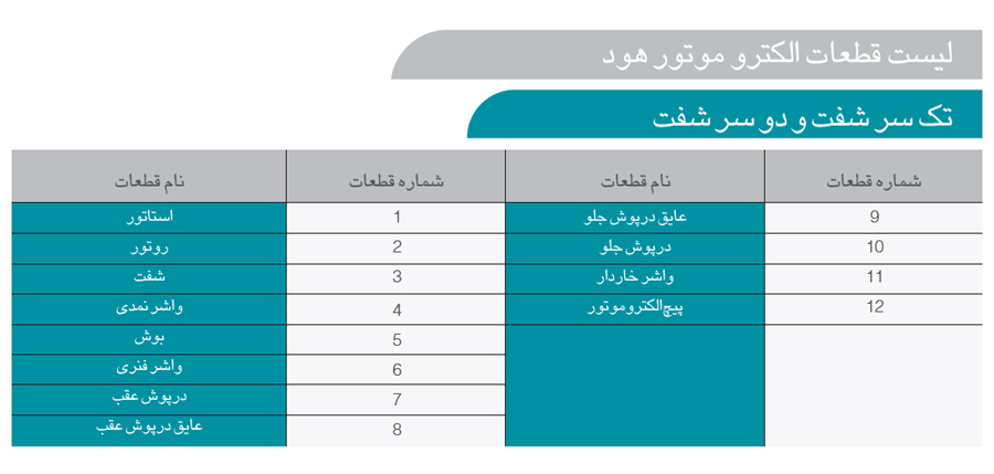 موتور هود 44 وات تک شفت الکتروژن