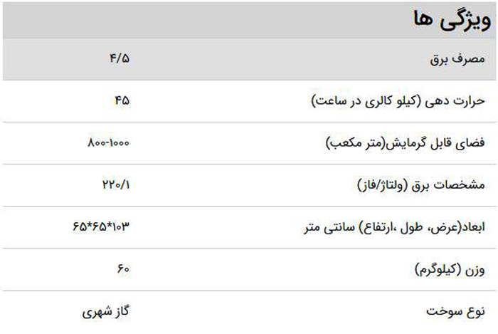 هیتر گازی گرمسال مدل GL840