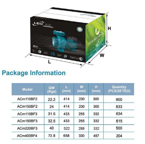 پمپ آب لئو بشقابی مدل AC220BF3