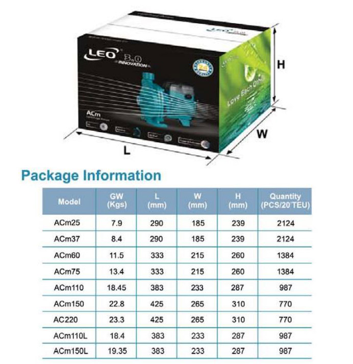 پمپ آب لئو بشقابی مدل ACm150L