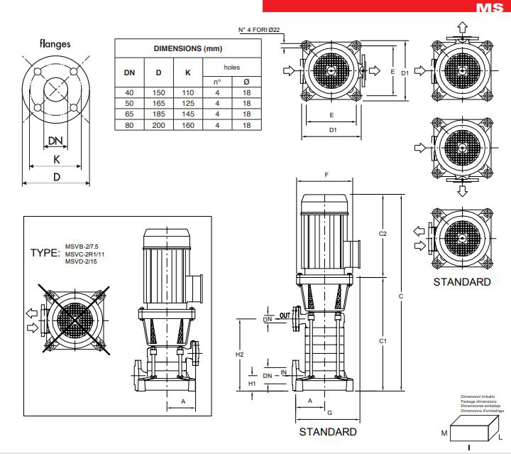 پمپ آب پنتاکس طبقاتی عمودی مدل MSVA-8-15