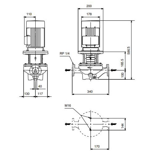 پمپ سیرکولاتور خطی گراندفوس TP 40-240/2