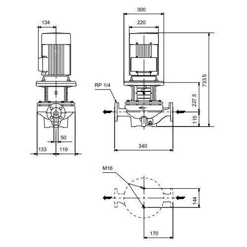  پمپ سیرکولاتور خطی گراندفوس TP 50-430/2