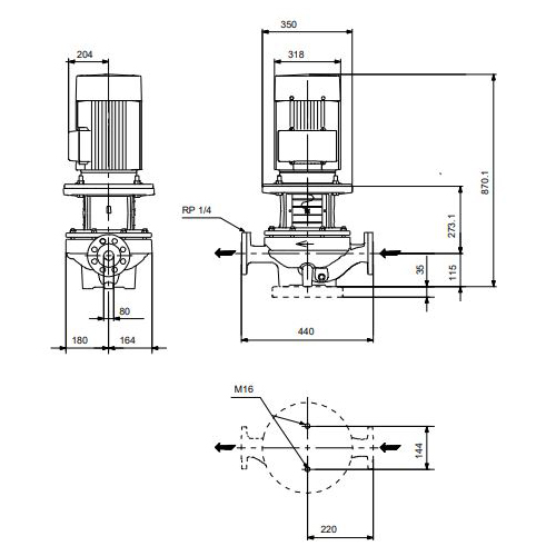 پمپ سیرکولاتور خطی گراندفوس TP 80-400/2