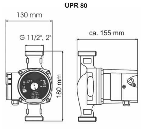 پمپ سیرکولاتور سیستما مدل UPR 32/80-180