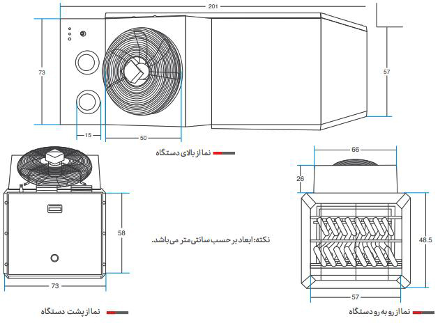 کوره هوای گرم گازی انرژی مدل GH 0860