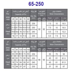  پمپ آب بهار پمپ مدل 250-65 با موتور 7.5 اسب