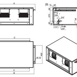  فن کویل تهویه کانالی CFM 600