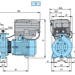 پمپ آب کالپدا سانتریفیوژ کوپل مستقیم مدل NMS4 150/315DE