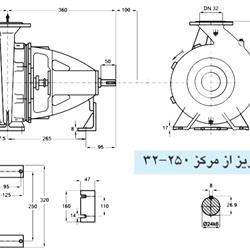 پمپ آب پمپیران مدل 250-32 با موتور 1.5 کیلووات