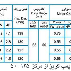 پمپ آب پمپیران مدل 125-50 با موتور 0.75 کیلووات
