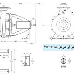 پمپ آب پمپیران مدل 315-65 با موتور 11 کیلووات