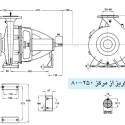 پمپ آب پمپیران مدل 250-80 با موتور 7.5 کیلووات