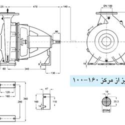 پمپ آب پمپیران مدل 160-100 با موتور 4 کیلووات